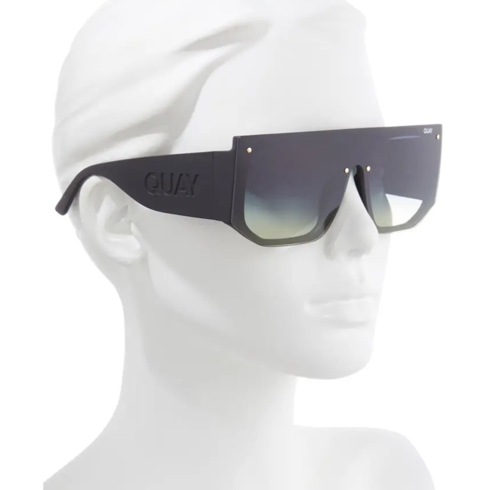 QUAY Fully Booked Sunglasses Black Smoke Green - Picture 4 of 10